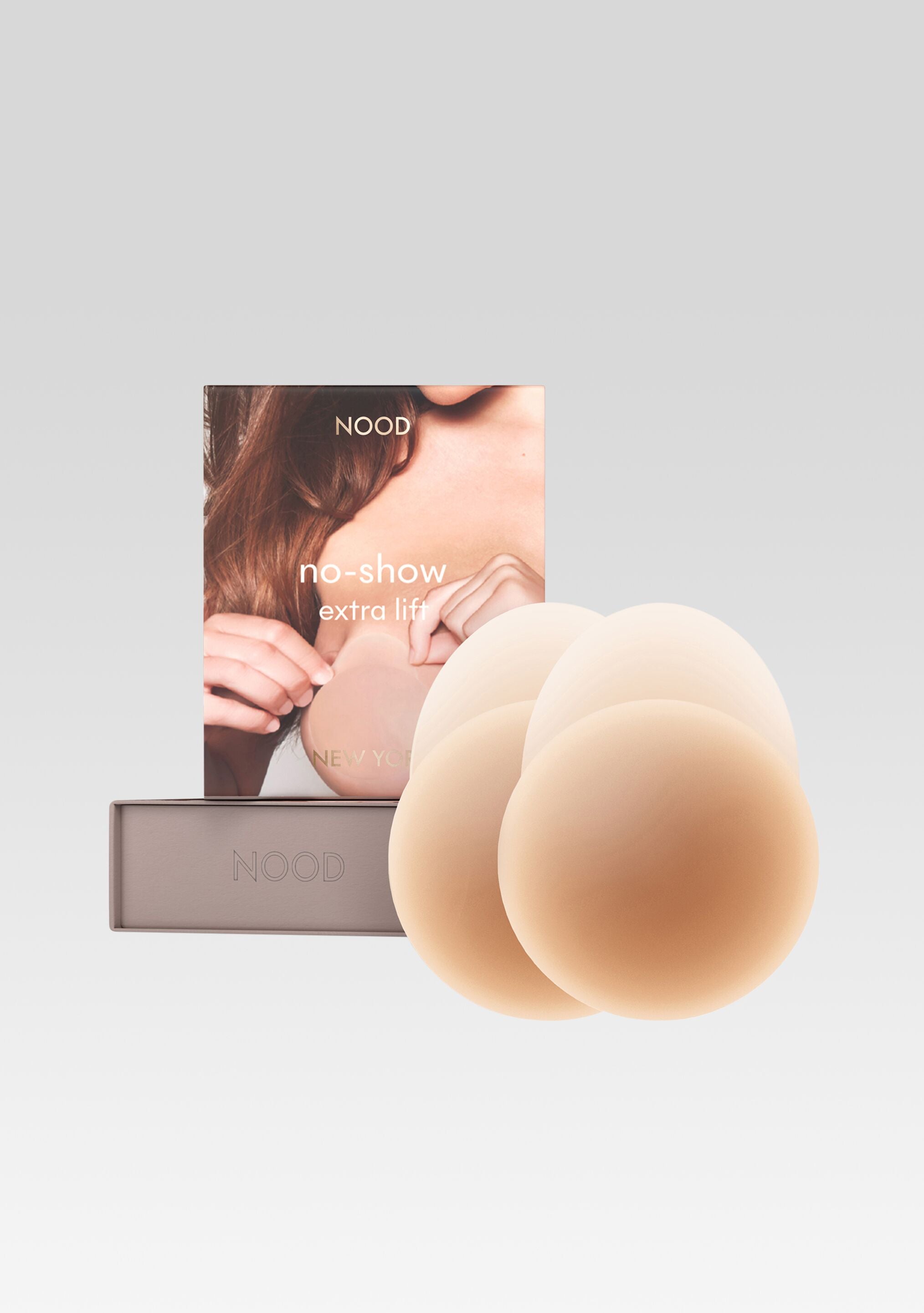 No-Show Extra Lift Nipple Covers - Soft Tan