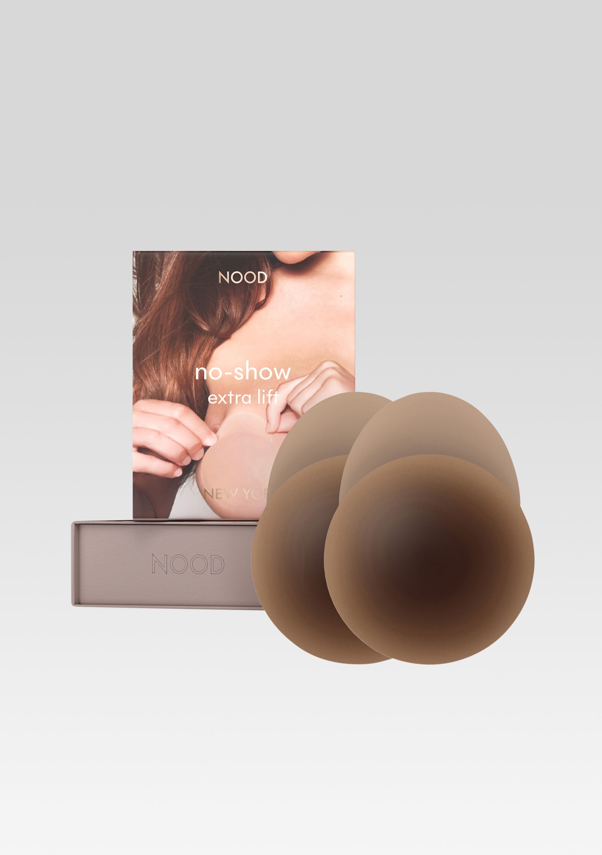 No-Show Extra Lift Nipple Covers - Coffee