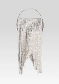 Estel Small Pearl Fringe Bag - White Pearl