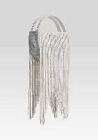 Estel Small Pearl Fringe Bag - White Pearl