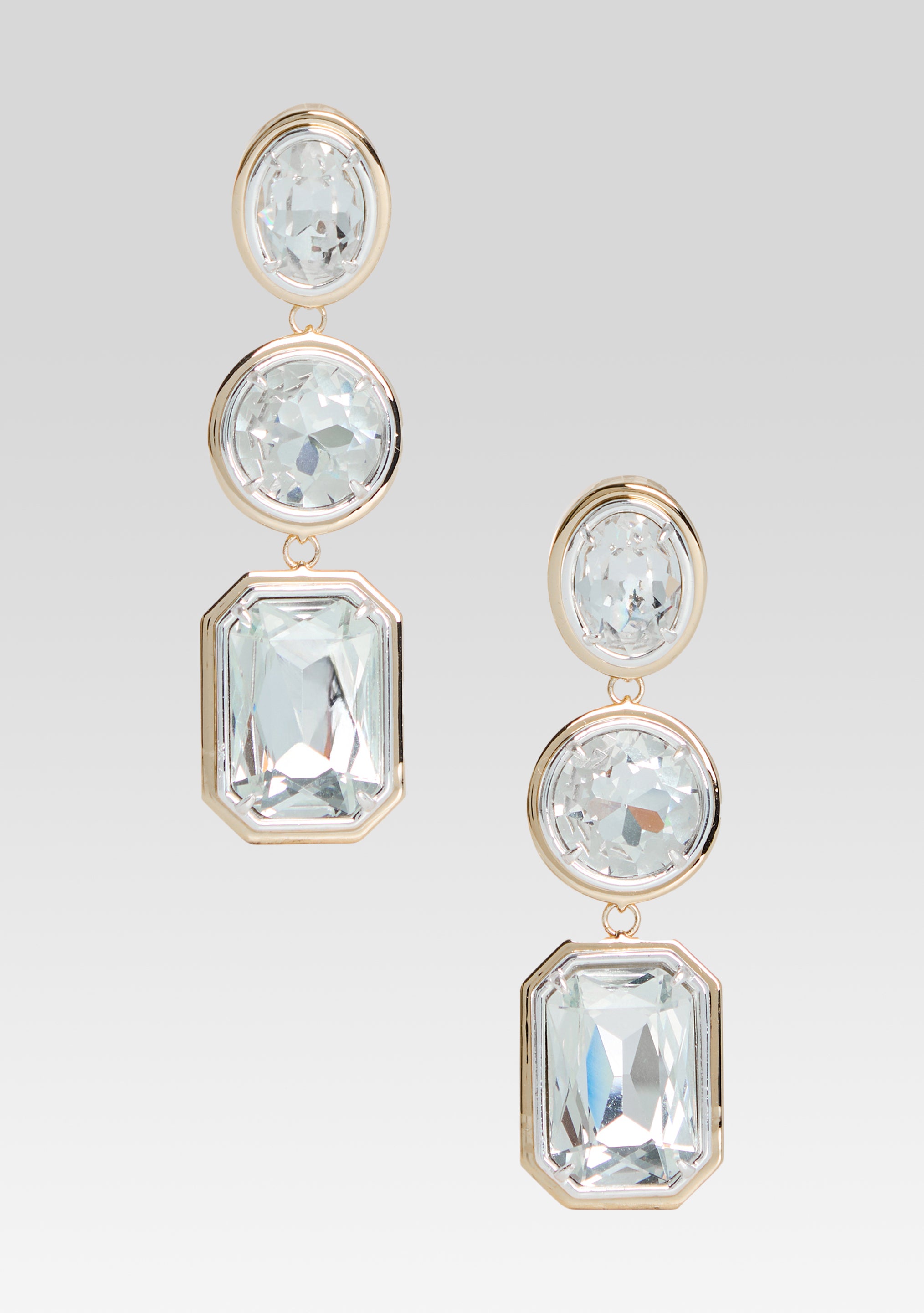Camille Gemstone Drop Earrings - Gold