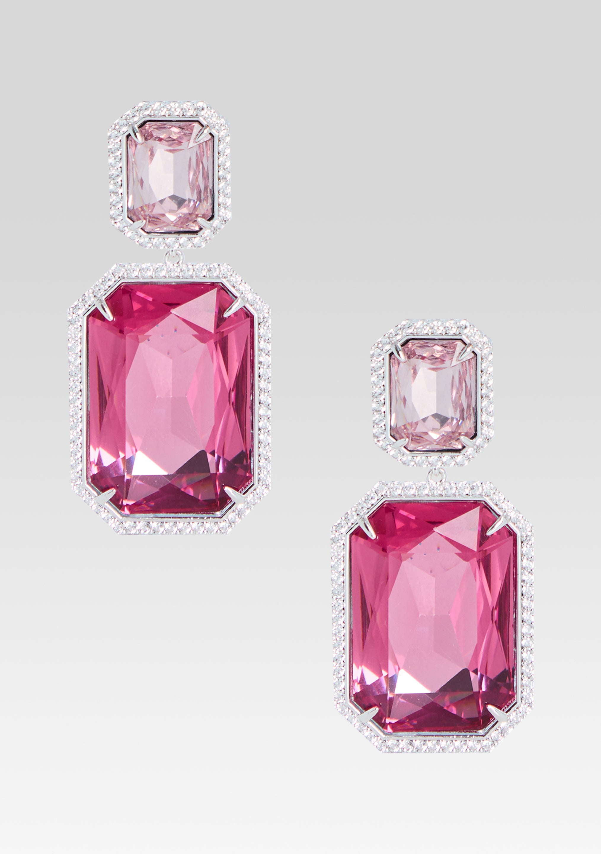 Cora Gemstone Earrings - Cerise