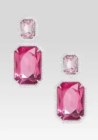 Cora Gemstone Earrings - Cerise