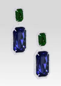 Cora Gemstone Earrings - Sapphire