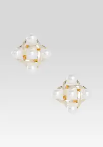 Harlow Pearl Earring - Gold