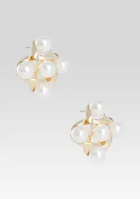 Harlow Pearl Earring - Gold