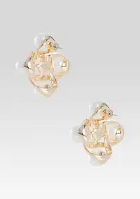 Harlow Pearl Earring - Gold