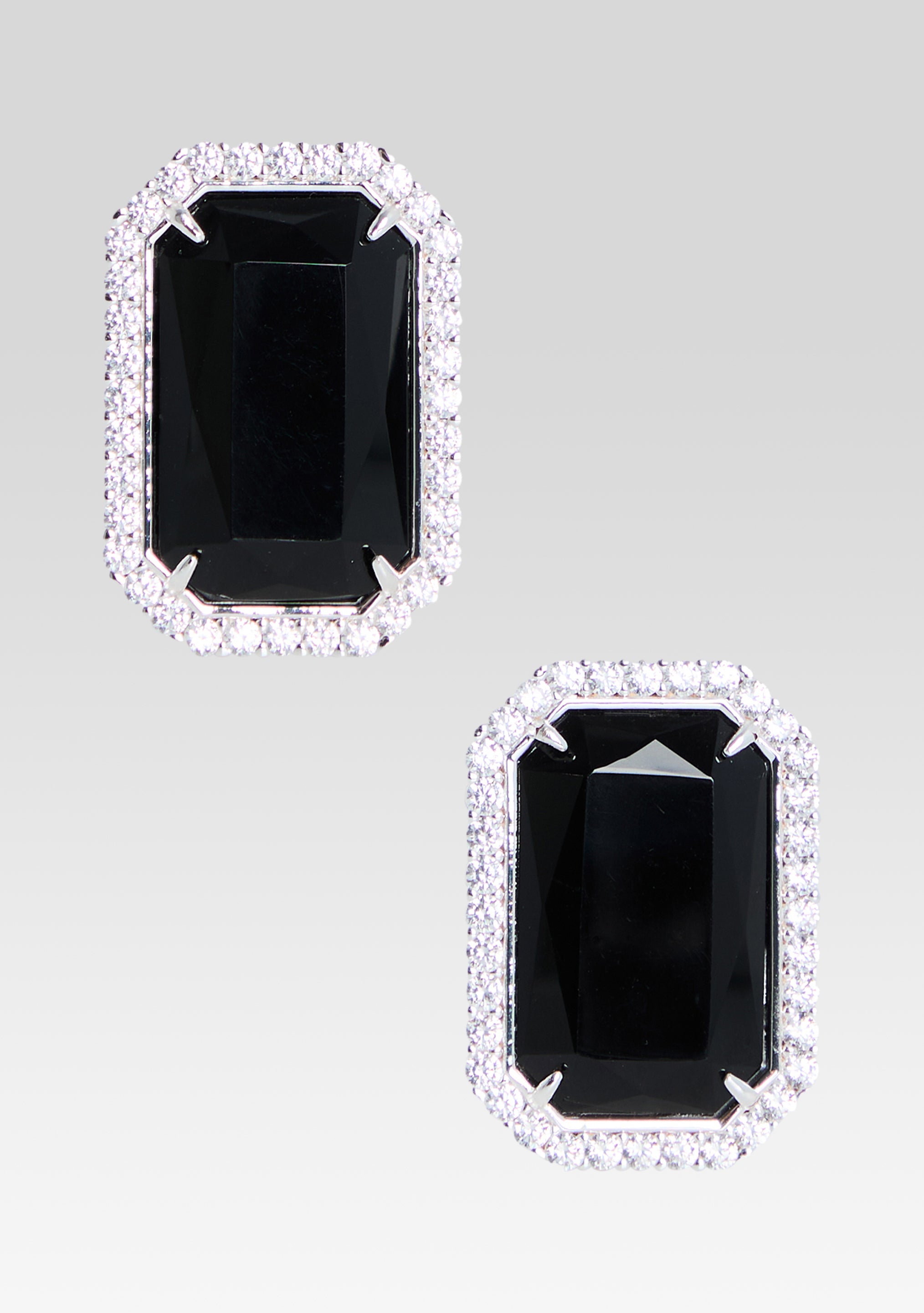 Hope Gemstone Earrings - Black