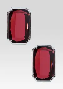 Kelsey Gemstone Earrings - Sangria