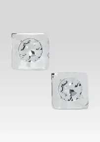 Nikki Crystal Earrings - Silver