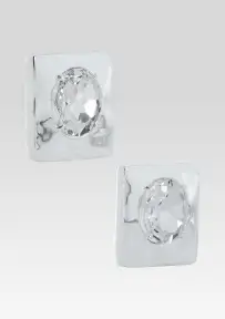 Nikki Crystal Earrings - Silver