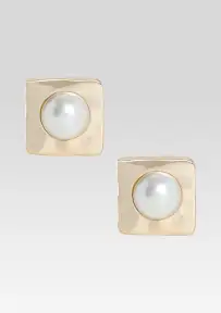 Nikki Pearl Earrings - Gold