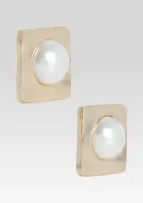 Nikki Pearl Earrings - Gold