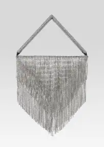 Kinsley Crystal Bag - Black/Silver