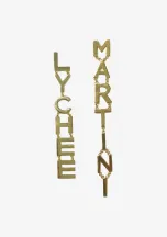 Lychee Martini Letter Earrings - Gold Luxe
