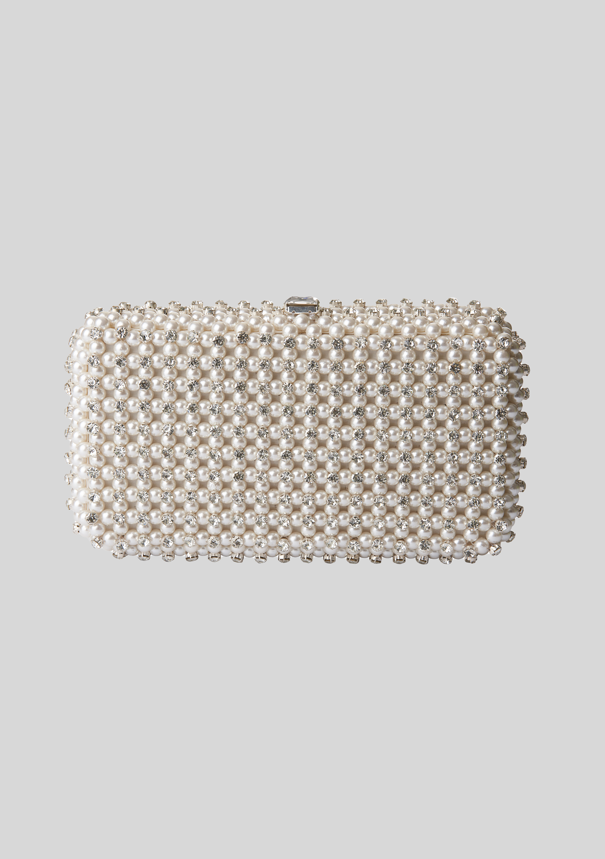 Lydia Pearl Bag - White/Silver