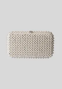 Lydia Pearl Bag - White/Silver