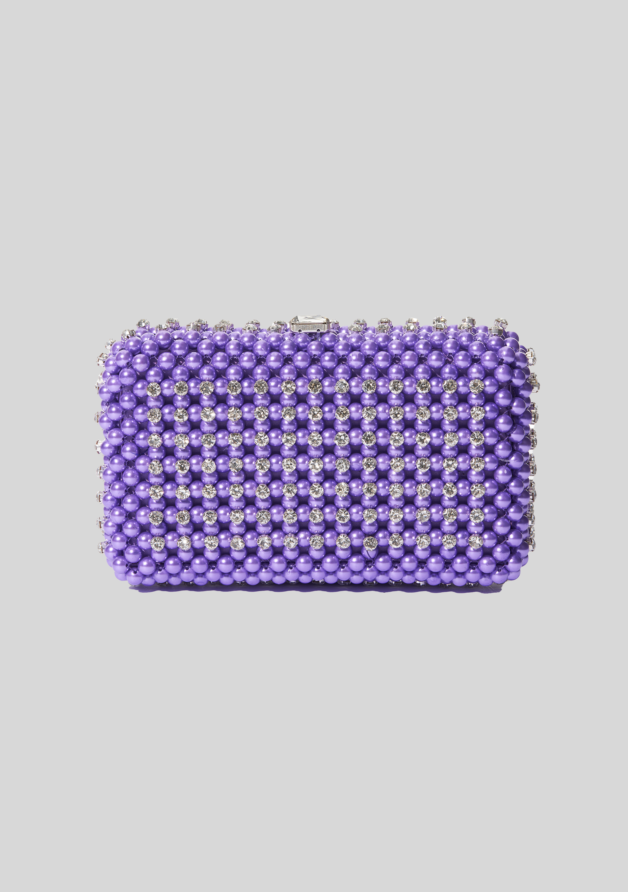 Lydia Pearl Crystal Bag - Purple