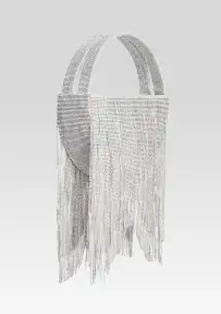 Malia Crystal Bag - White/Silver