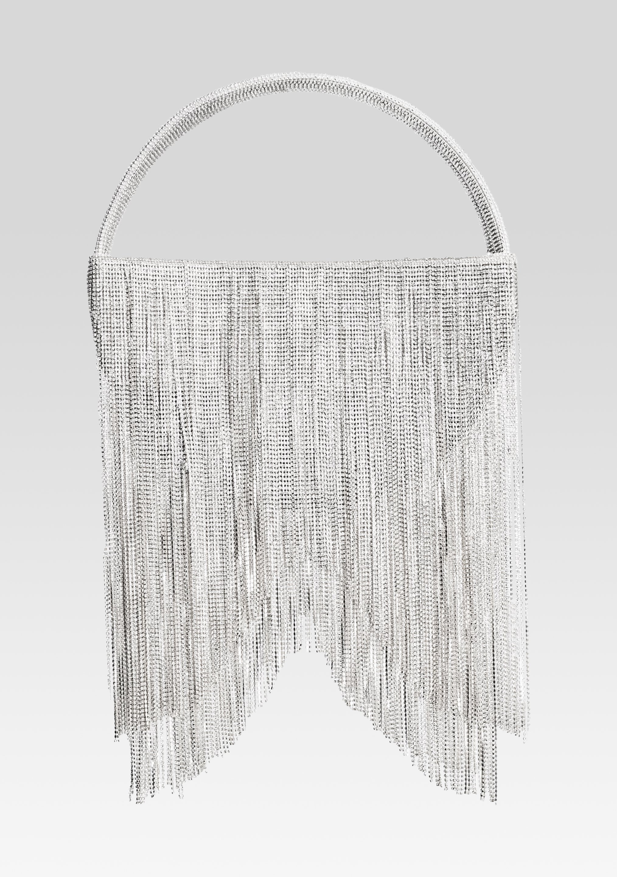 Malia Crystal Bag - White/Silver