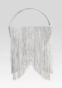 Malia Crystal Bag - White/Silver