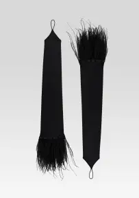 Penny Feather Gloves - Black