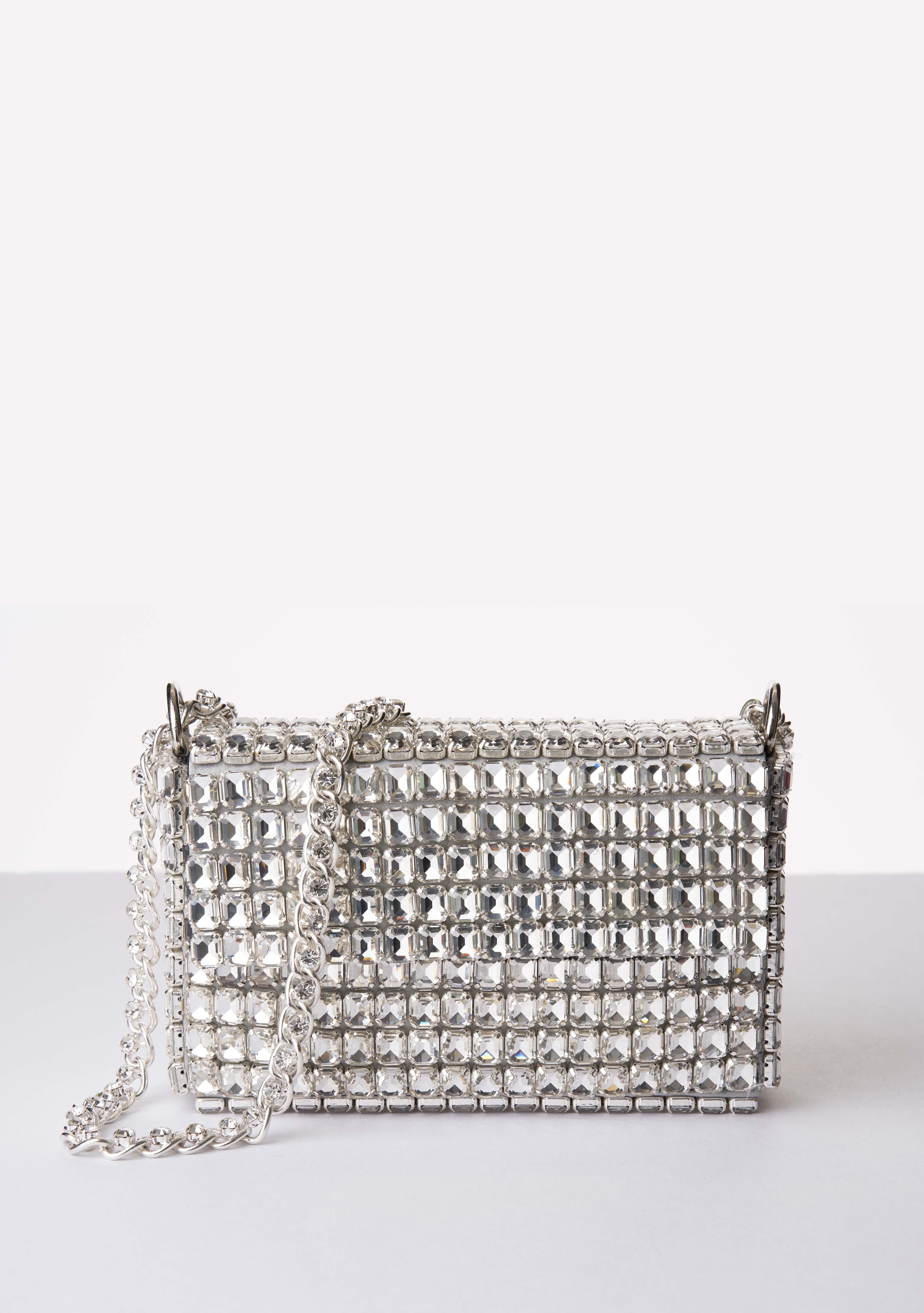 Pluto Crystal Bag - Silver