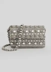 Pluto Seashell Bag - Silver Crystal Seashell