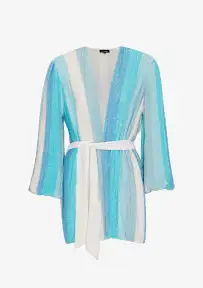 Gabrielle Sequin Robe(Blue Stripe,XXS)