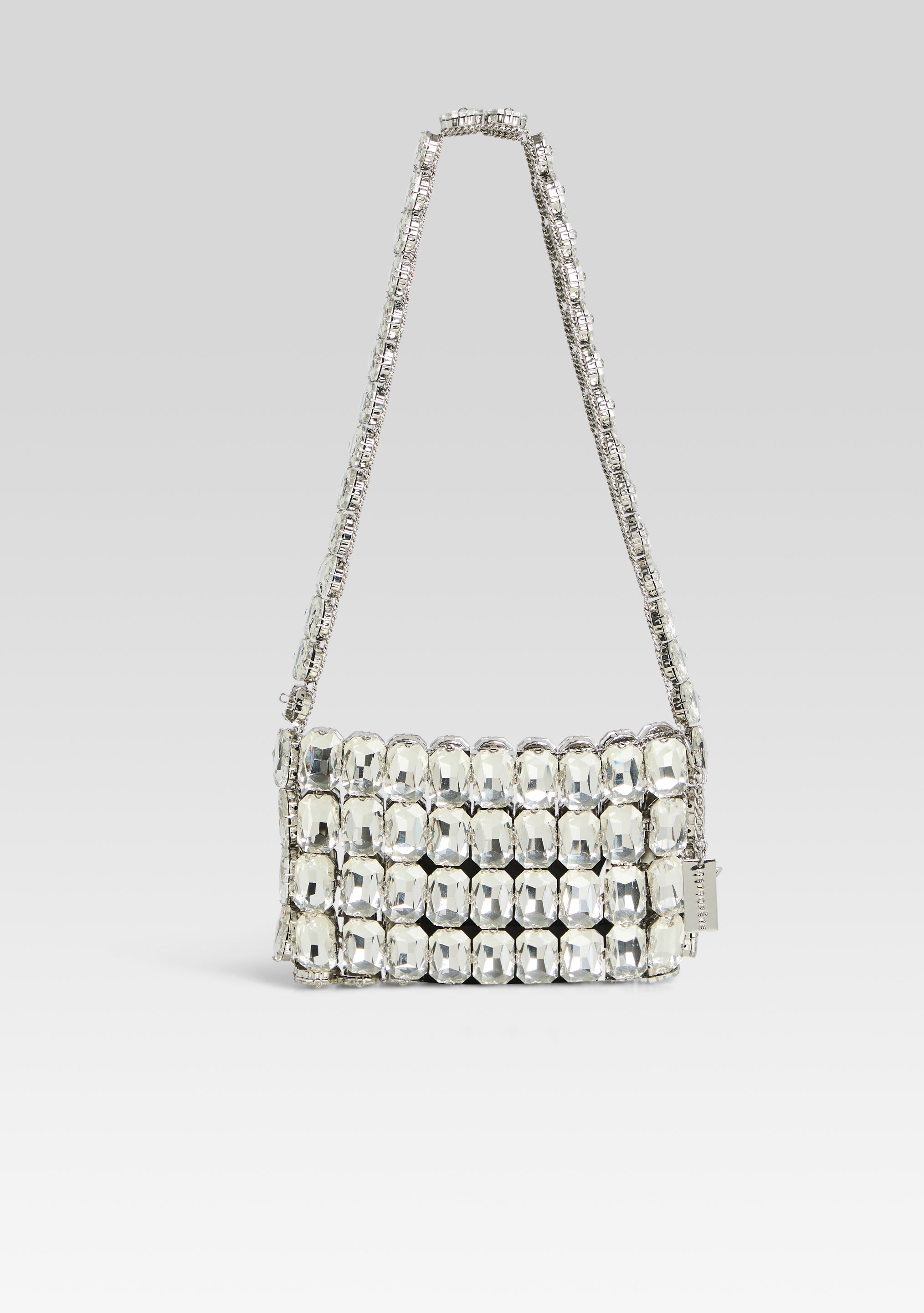 Malka Rhinestone Bag - Silver