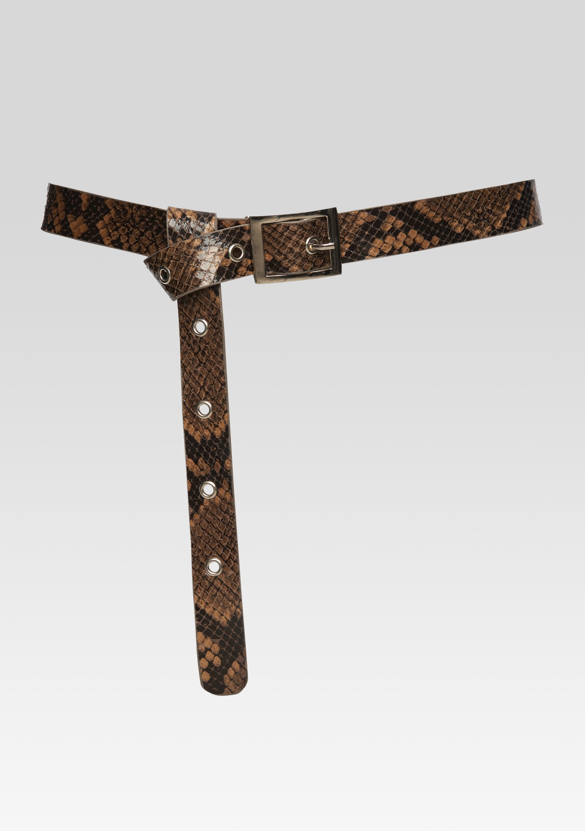 Sadie Leather Belt - Tannin Snake