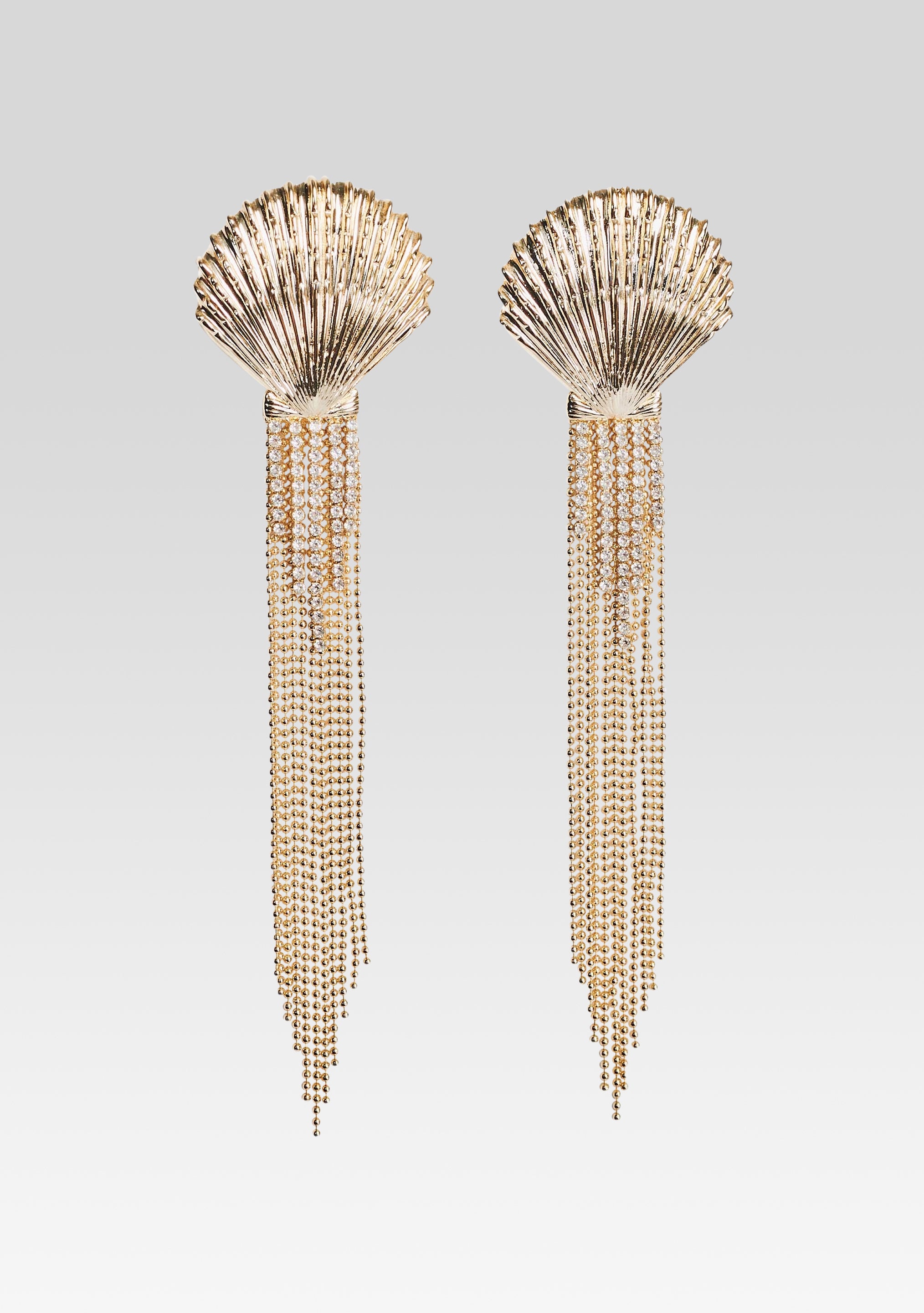 Shellona Earrings - Shiny Gold