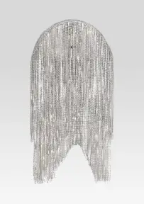 Talia Large Crystal Bag - White/Silver