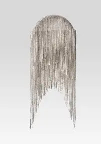 Talia Small Crystal Logo Bag - White/Silver