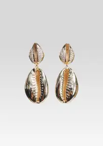 Vida Shell Earrings - Gold
