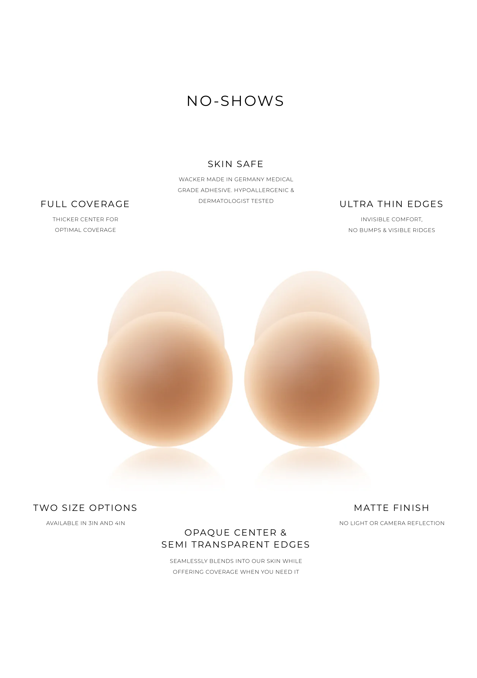 NO-SHOW NIPPLE COVERS - Coffee