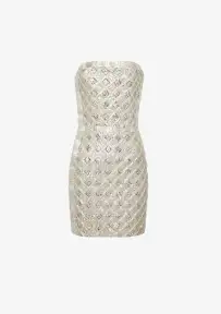 Heather Sequin Dress(Silver/Gold,XXS)