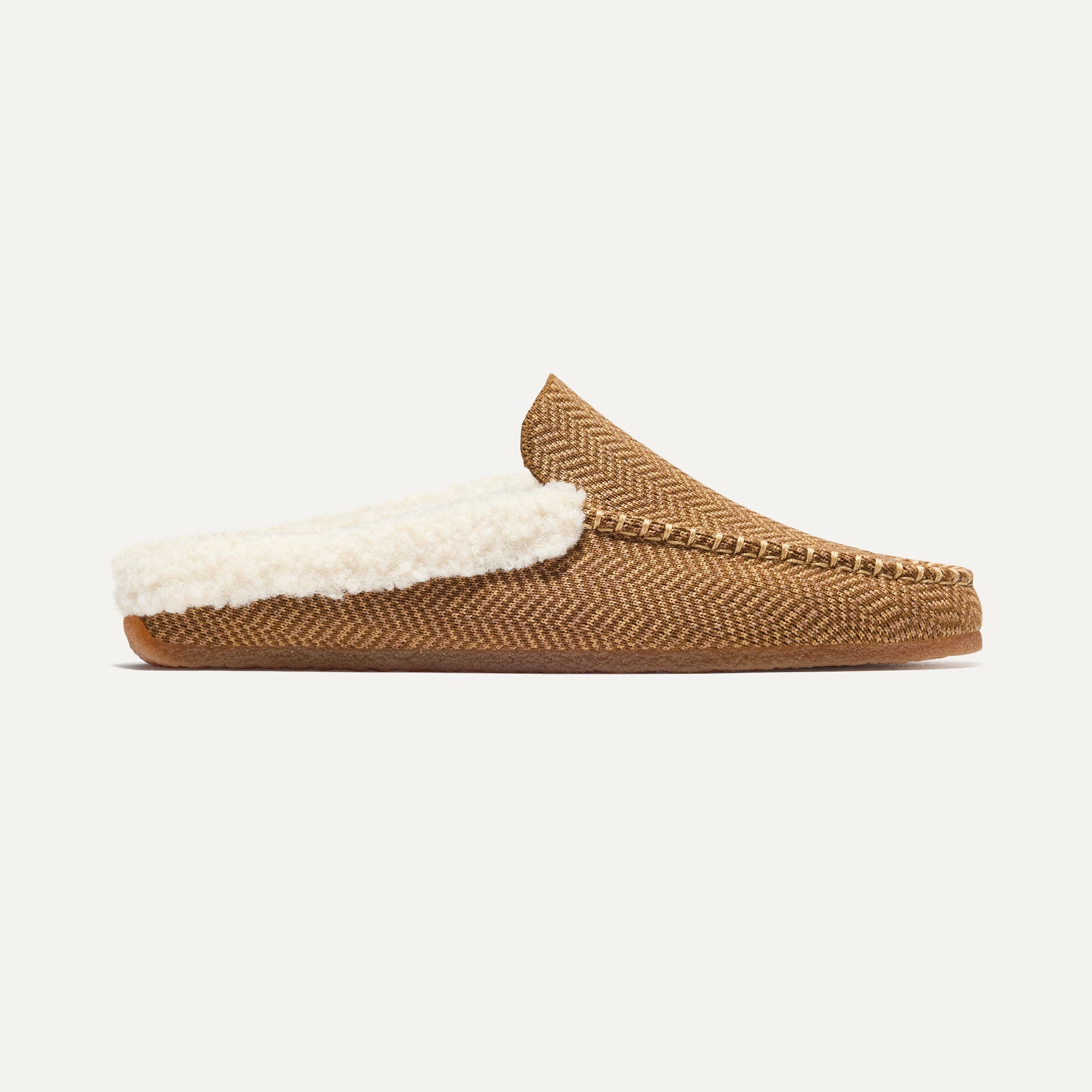 The Scuff Slipper - Caramel Herringbone(Caramel Herringbone,5)