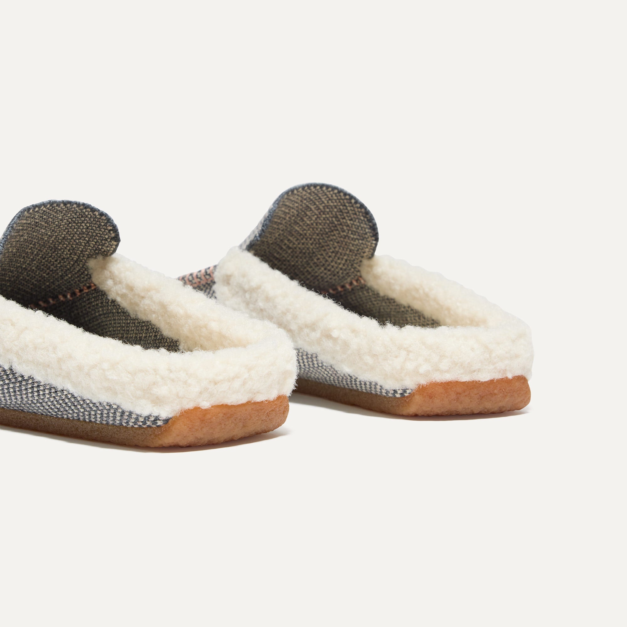 The Scuff Slipper - Grey Herringbone(Grey Herringbone,5)