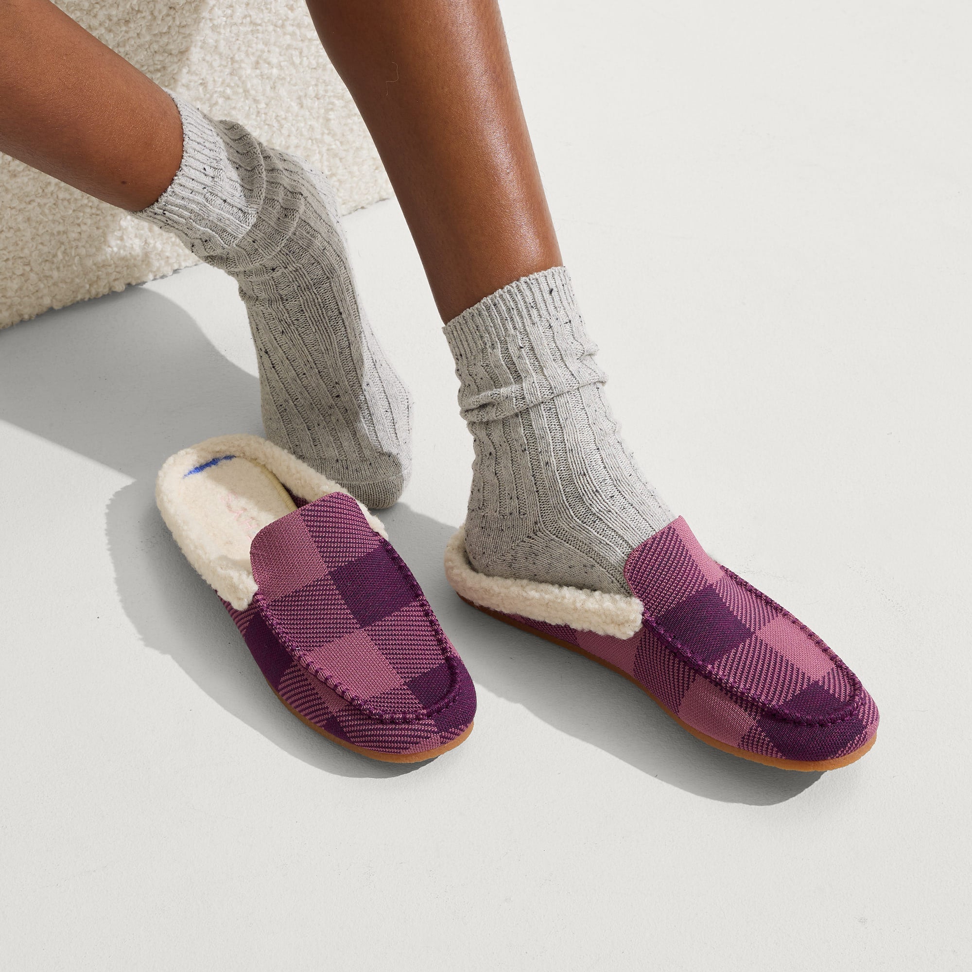 The Scuff Slipper - Mauve Buffalo Check(Mauve Buffalo Check,5)