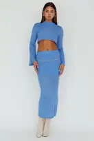 Bayside Crochet Midi Skirt Ocean(XS)