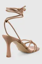 VERALi Peachy Stiletto Sandals Dark Camel Smooth(5)