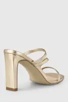 VERALi Kipper Block Heel Mules Champagne Smooth(5)