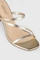 VERALi Kipper Block Heel Mules Champagne Smooth(5)