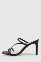 VERALi Kipper Block Heel Mules Black Smooth(5)