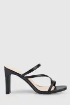 VERALi Kipper Block Heel Mules Black Smooth(5)