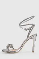 VERALi Ottawa Diamante High Heels Silver Metallic Smooth(5)