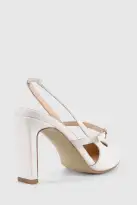 VERALi Kimchi Slingback Block Heels White(36)