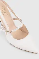 VERALi Kimchi Slingback Block Heels White(36)