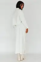 Angelica Side Button-Up Midi Skirt White(XS)